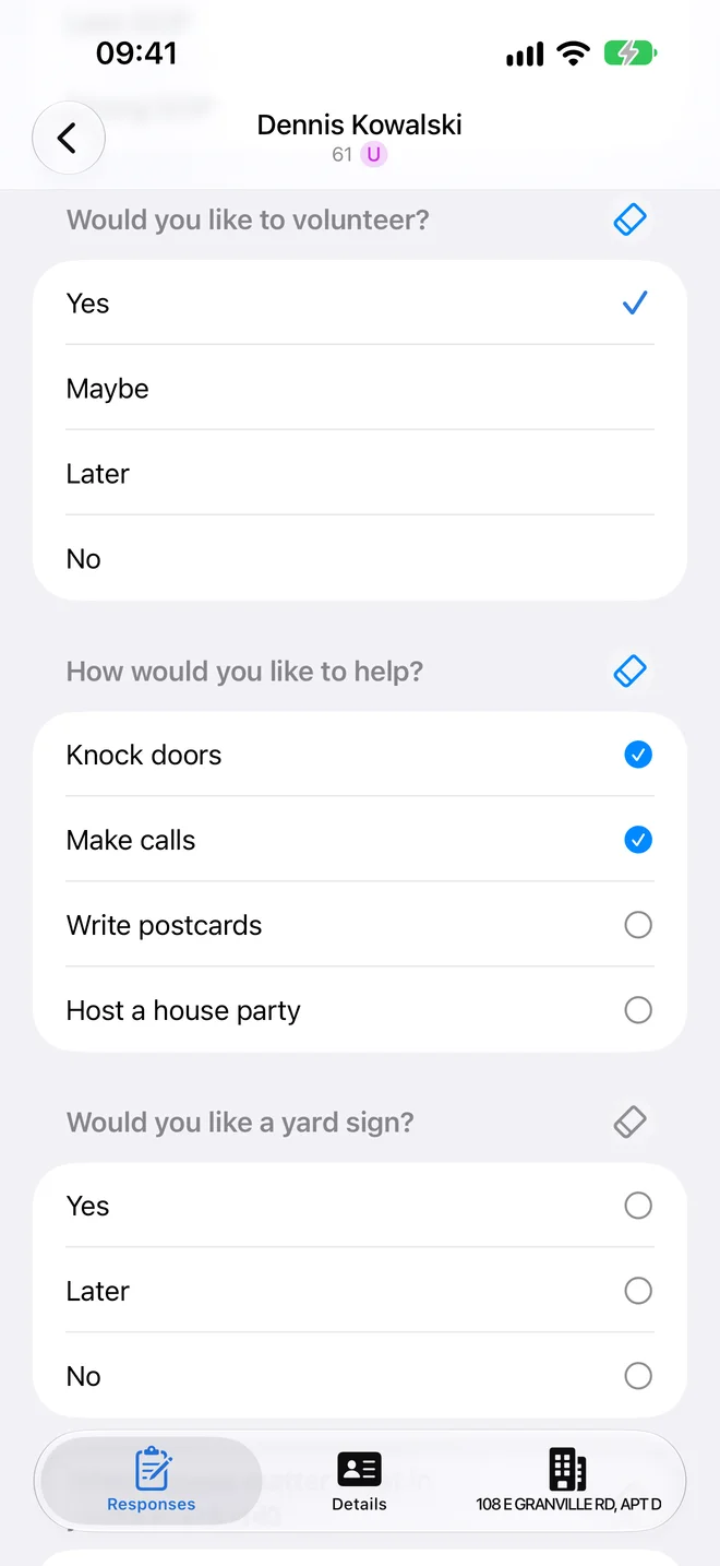 Answering canvass questions with a follow-up in Hubble Mobile